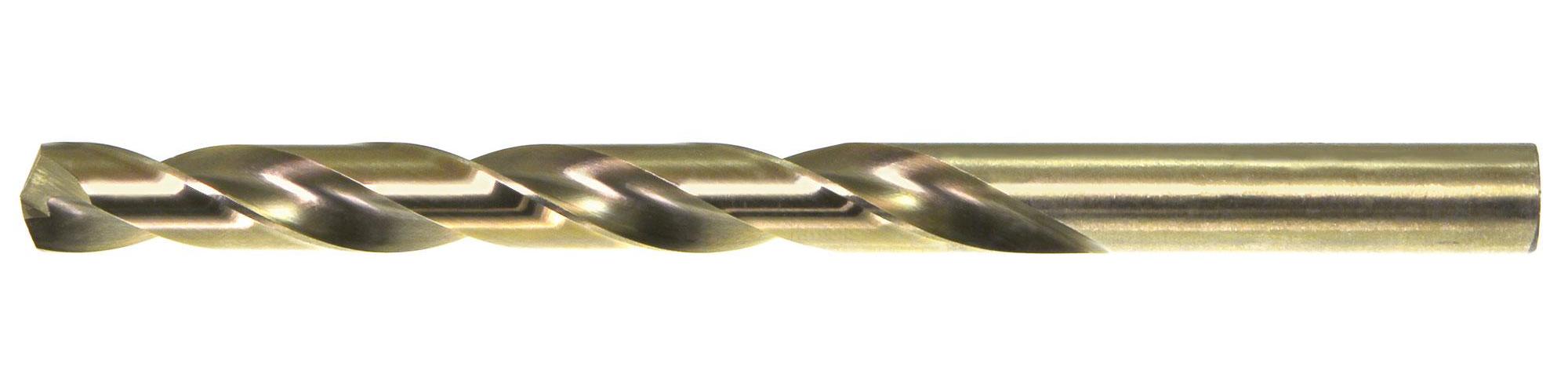 Drillco 500A15 Heavy Duty Jobber Length Drill Set, 1/16 in Min Drill Bit, 1/2 in Max Drill Bit, 135 deg Drill Point Angle, 15 Pieces, Cobalt, Bronze - Drill Bit Sets